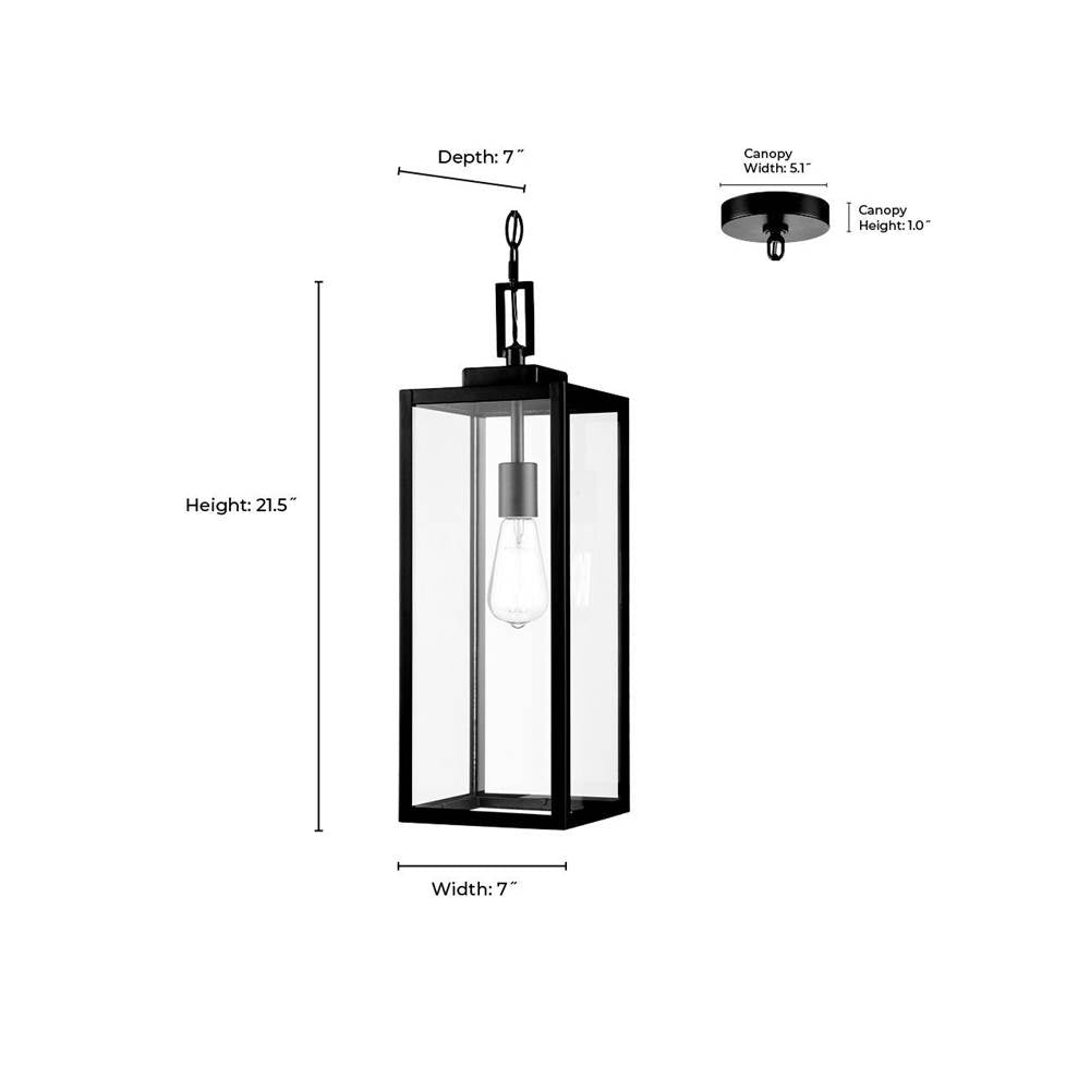 Millennium Lighting 60191-PBZ Powder Coated Bronze 1-light Outdoor Hanging Lantern - Powder Coated Bronze Image 2