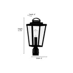 Millennium Lighting 68401-PBK Powder Coated Black Brenwick 17.75'' High 1-light Outdoor Post Lantern Image 2
