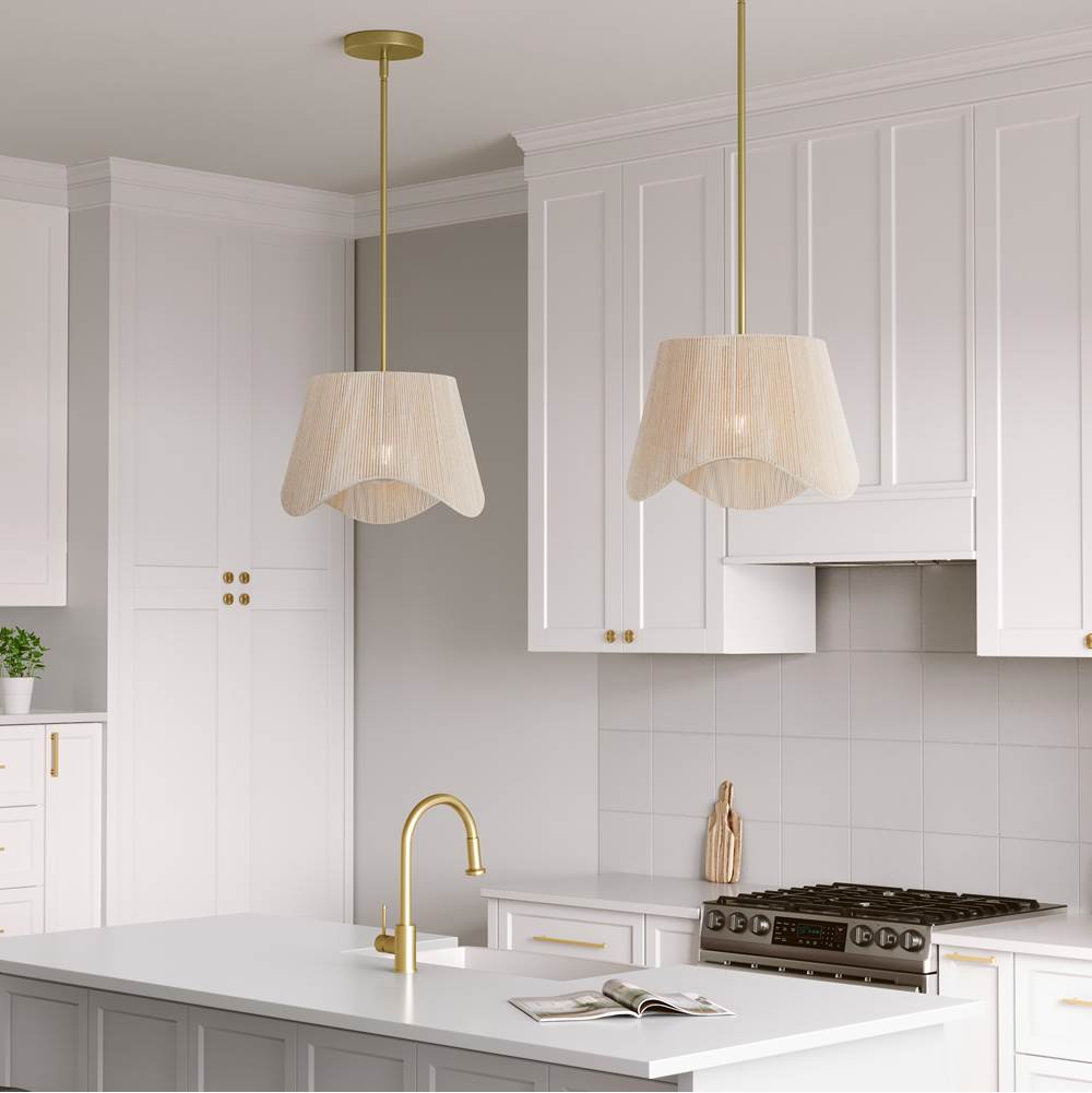 Millennium Lighting 9001-VB Vintage Brass Tulara  13'' Wide 1-light Pendant Image 4