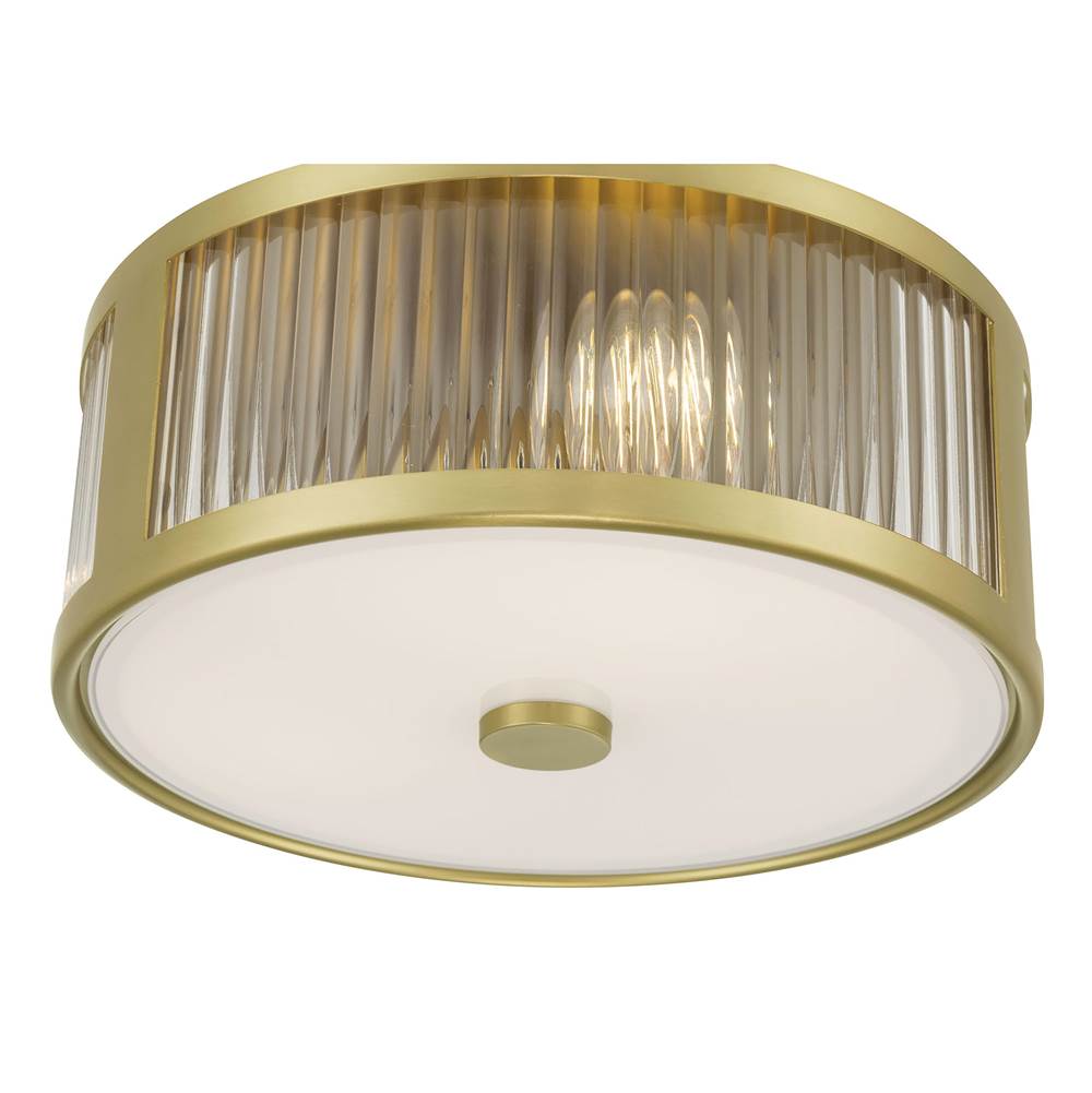 Millennium Lighting 23203-VB Vintage Brass Ardezia 11.75'' Wide 3-light Flush Mount Image 4