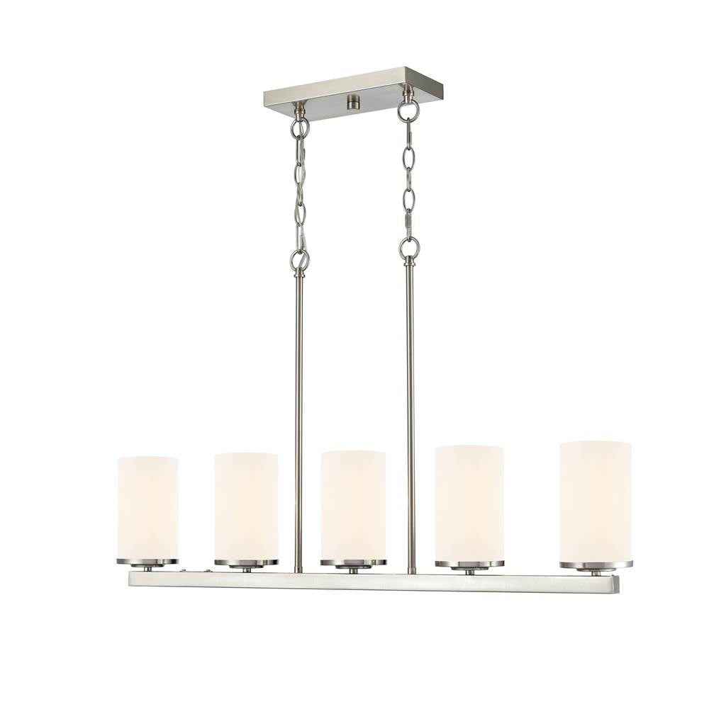 Millennium Lighting 2725WG-BN Brushed Nickel Verlana 35'' 5-light Linear Chandelier - Brushed Nickel Image 1