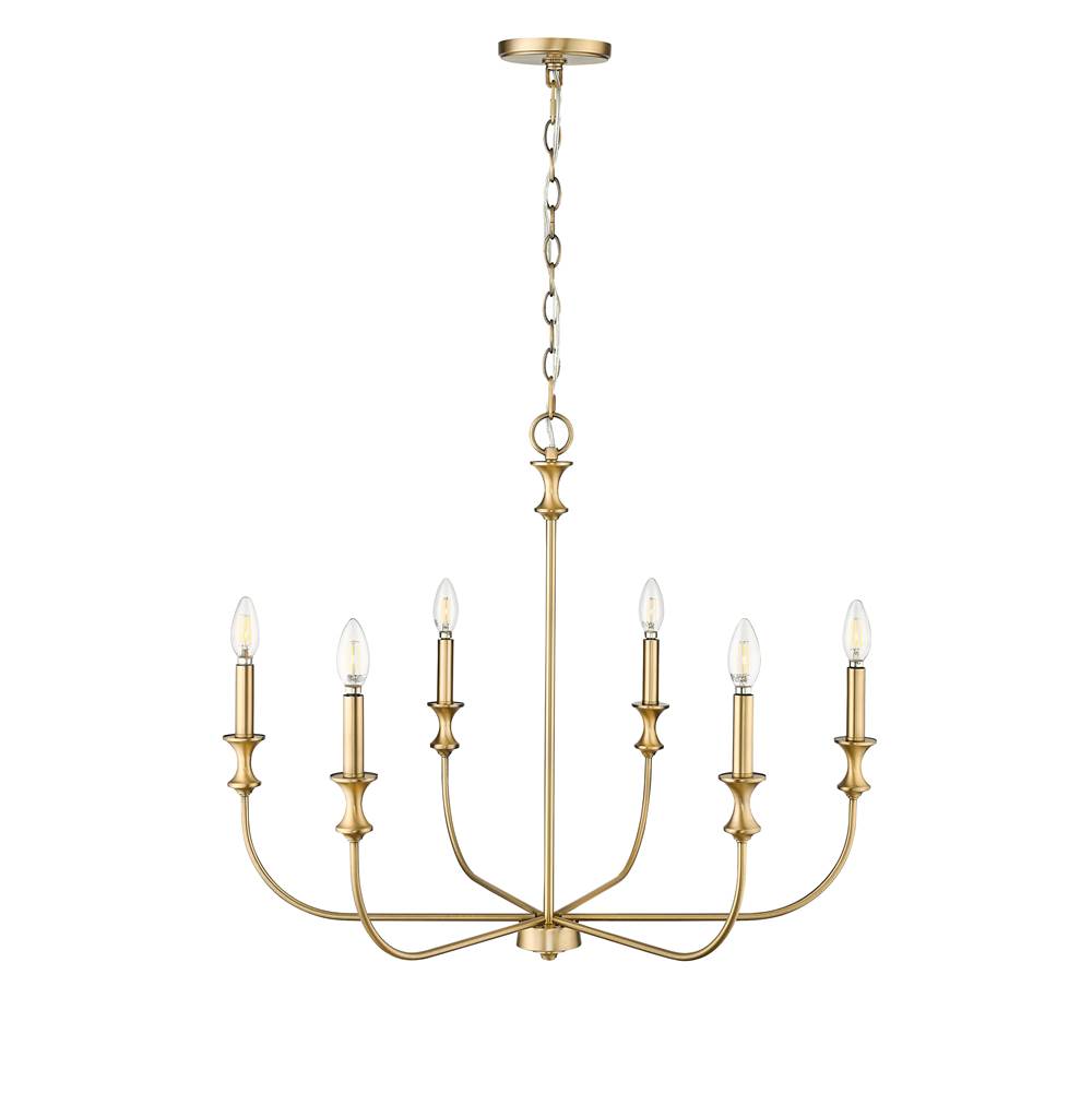 Millennium Lighting 29506-VB Vintage Brass Chandelier Ceiling Light Image 4