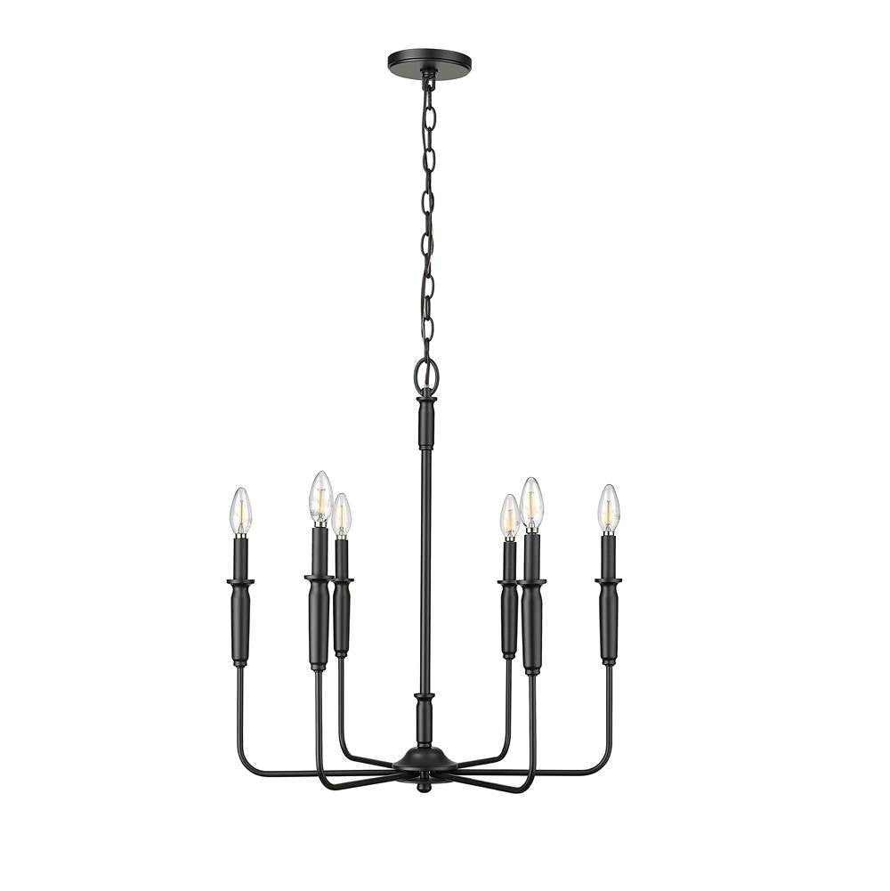 Millennium Lighting 29306-MB Matte Black Chandelier Ceiling Light Image 1