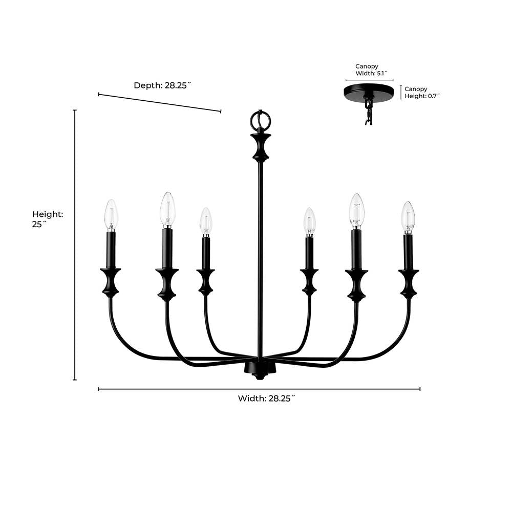Millennium Lighting 29506-VB Vintage Brass Chandelier Ceiling Light Image 2