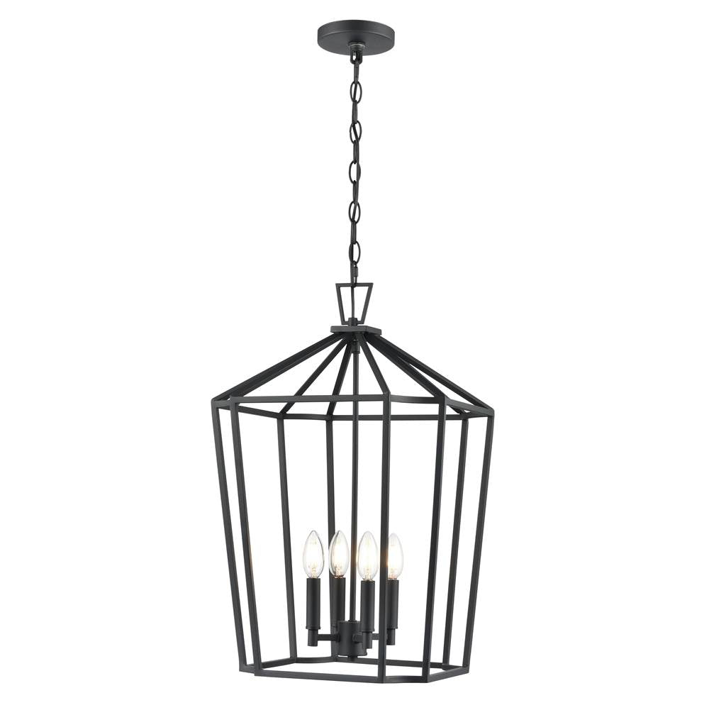 Millennium Lighting Hylena 15'' Wide 4-light Pendant - Textured Black