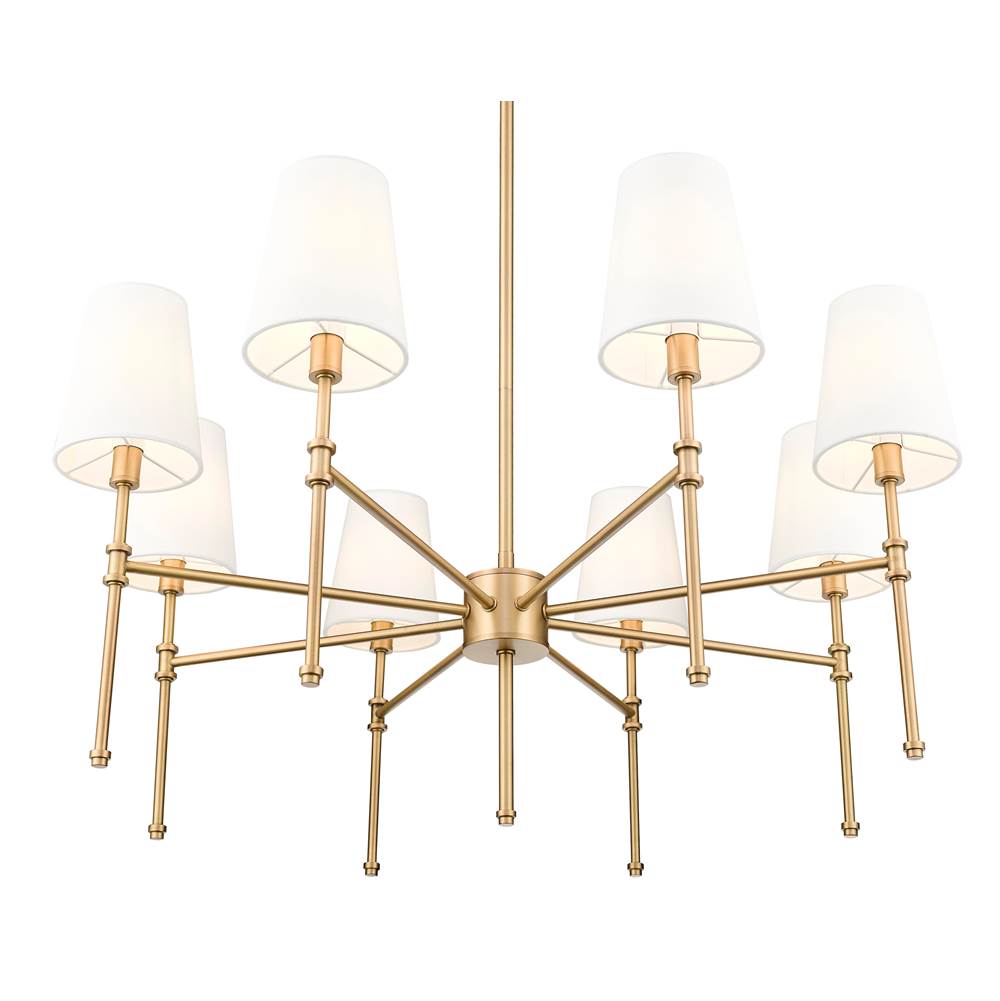 Millennium Lighting 16108-VB Vintage Brass Adorra 30'' Wide 8-light Chandelier - Vintage Brass Image 6
