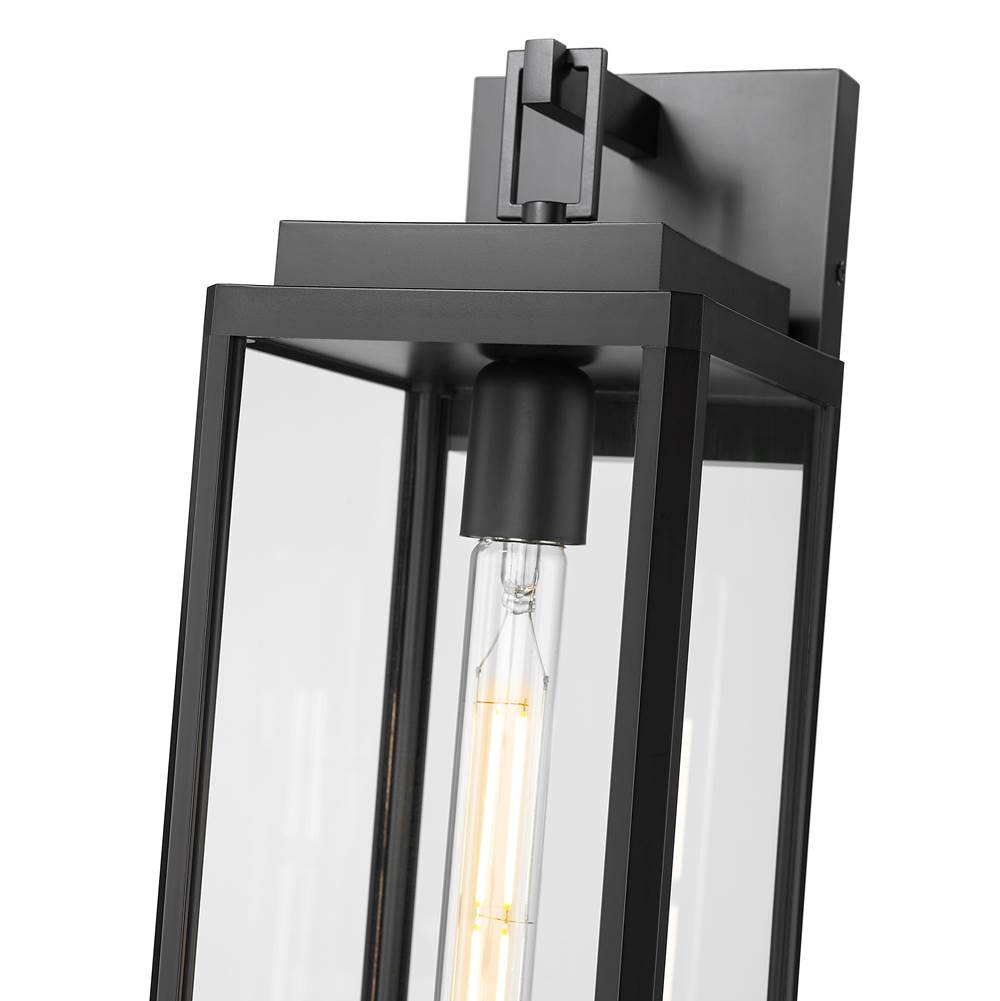 Millennium Lighting 902001-PBK Powder Coated Black Alpharetta 15.5'' High 1-light Outdoor Wall Lantern - Powder Coated Black Image 4