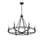 Millennium Lighting 21606-MB Matte Black Jody 32.5'' Wide 6-light Chandelier - Matte Black Image 1