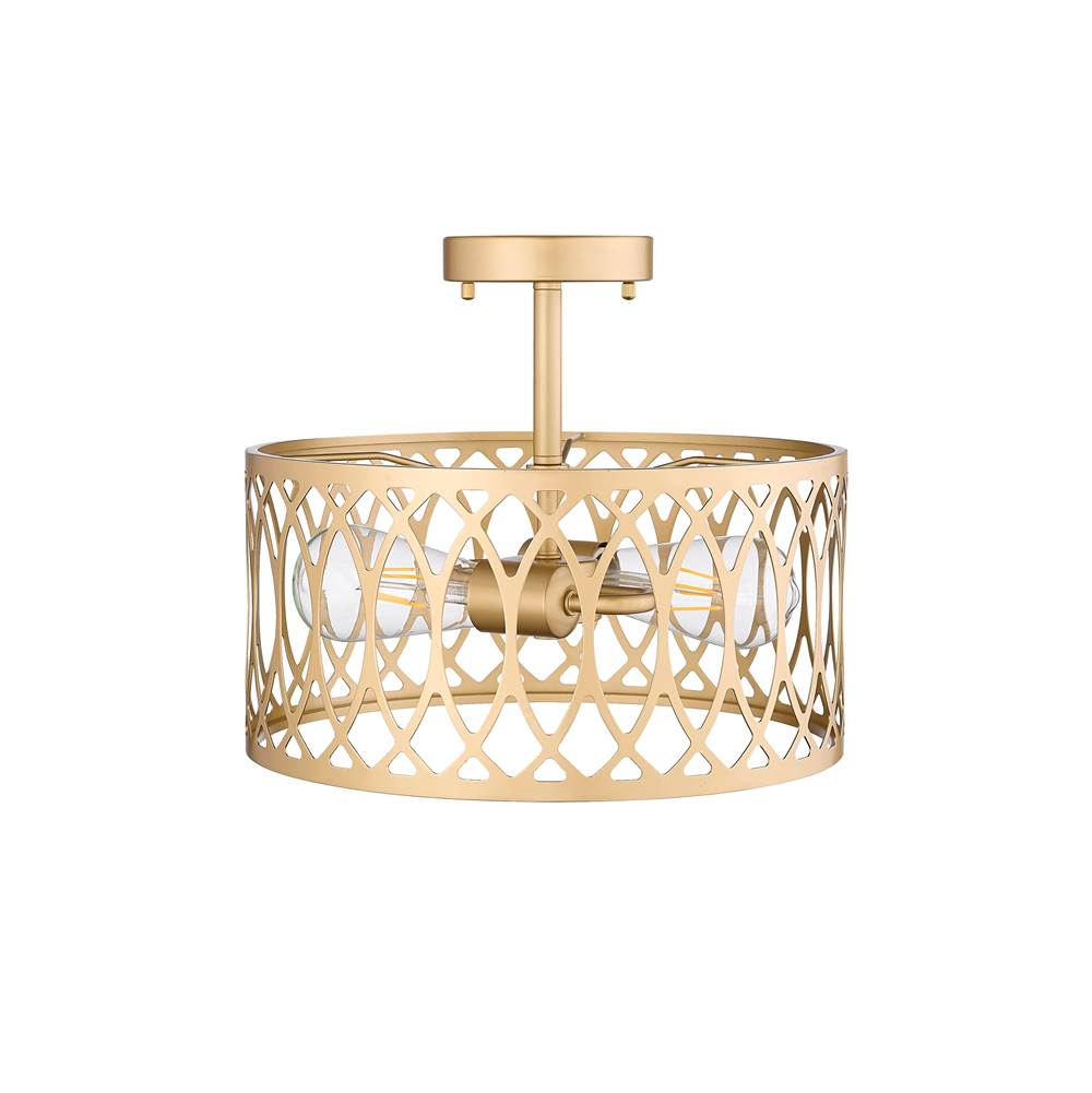 Millennium Lighting 4212-PMG Painted Modern Gold Semi-flush Ceiling Mount Image 4
