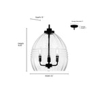 Millennium Lighting 9983-VB Vintage Brass Miravelle 13'' Wide 3-light Pendant Image 2
