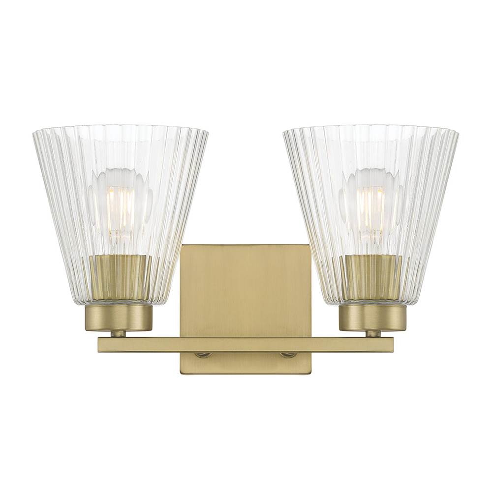 Millennium Lighting 63002-VB Vintage Brass Riville 13.75'' Wide 2-light Vanity Image 6