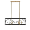 Millennium Lighting 13306-MB/VB Matte Black,Vintage Brass Chandelier Ceiling Light Image 1
