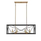 Millennium Lighting 13306-MB/VB Matte Black,Vintage Brass Chandelier Ceiling Light Image 1