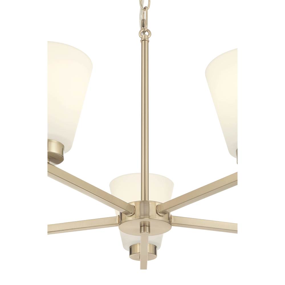 Millennium Lighting 64105WG-MG Modern Gold Strayhan 24'' Wide 5-light Chandelier Image 7