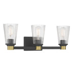 Millennium Lighting 9313-MB/VB Matte Black Lustria  21.75'' Wide 3-light Vanity Image 1