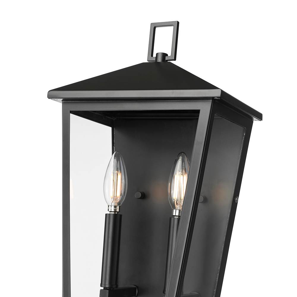 Millennium Lighting 198002-PBK Powder Coated Black Munger 16.5'' High 2-light Outdoor Wall Sconce - Powder Coated Black Image 4