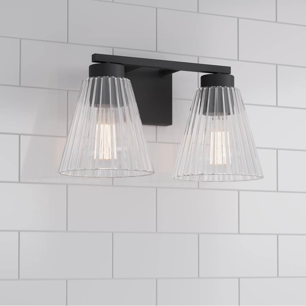 Millennium Lighting 63002-MB Matte Black Riville 13.75'' Wide 2-light Vanity Image 4
