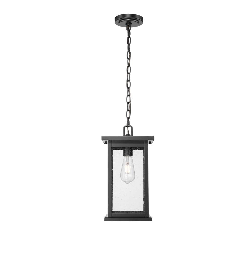 Millennium Lighting 4125-PBK Powder Coated Black Outdoor Hanging Lantern Image 1
