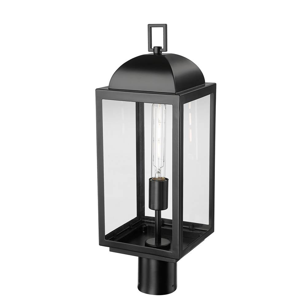 Millennium Lighting 194201-PBK Powder Coated Black Beaufort 21.25'' High 1-light Outdoor Post Lantern - Powder Coated Black Image 1