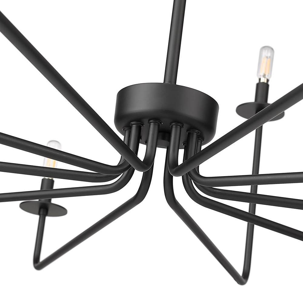 Millennium Lighting 12510-MB Matte Black Chandelier Ceiling Light Image 3