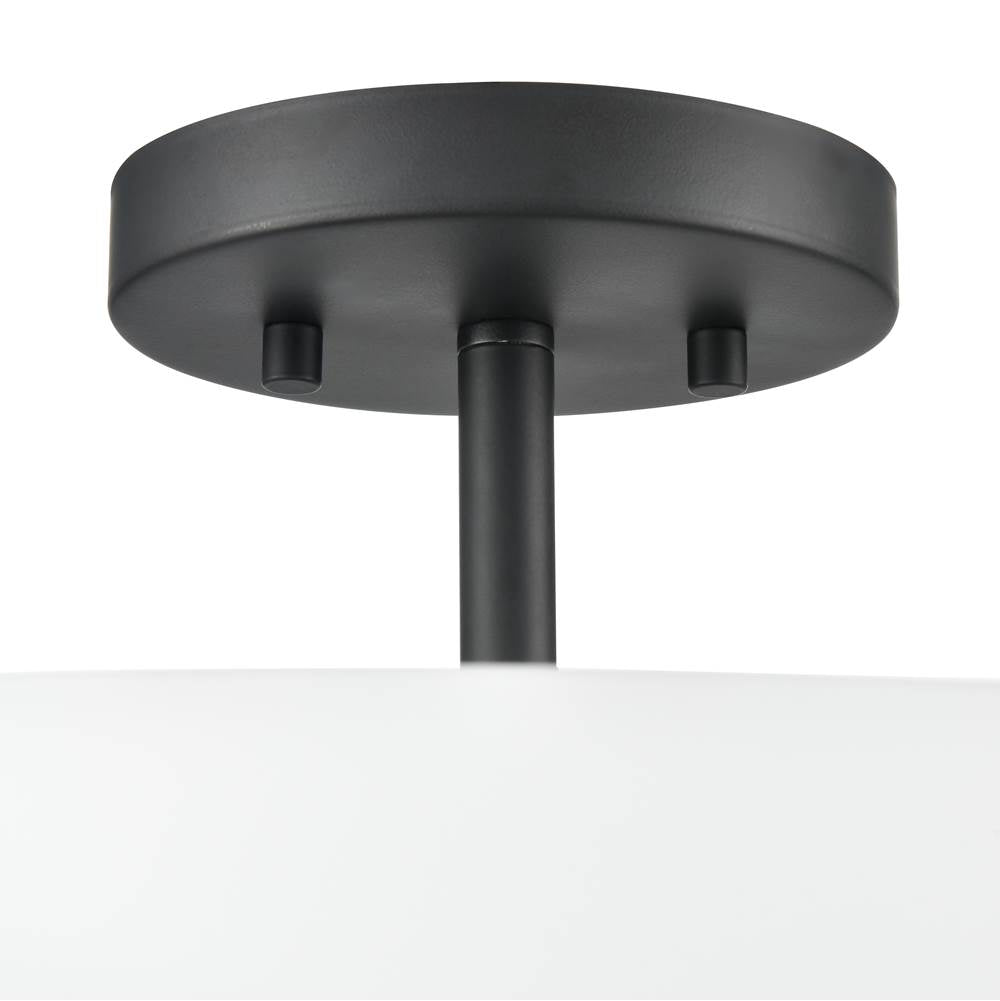 Millennium Lighting 214103-MB Matte Black Laphia 15.75'' Wide 3-light Semi Flush - Matte Black Image 3