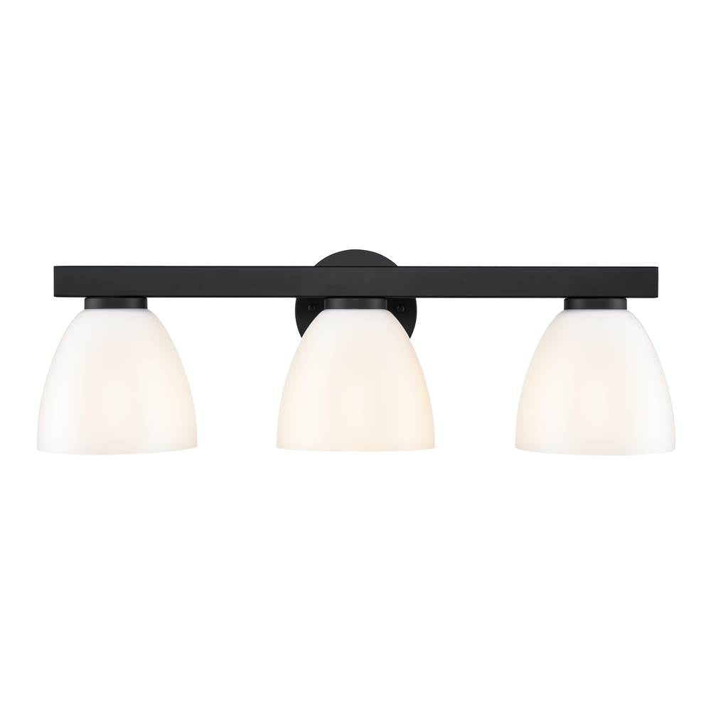 Millennium Lighting 49003-MB Matte Black Apria 24'' Wide 3-light Vanity - Matte Black Image 6