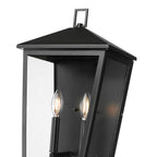 Millennium Lighting 198102-PBK Powder Coated Black Munger 19.75'' High 2-light Outdoor Wall Sconce - Powder Coated Black Image 4