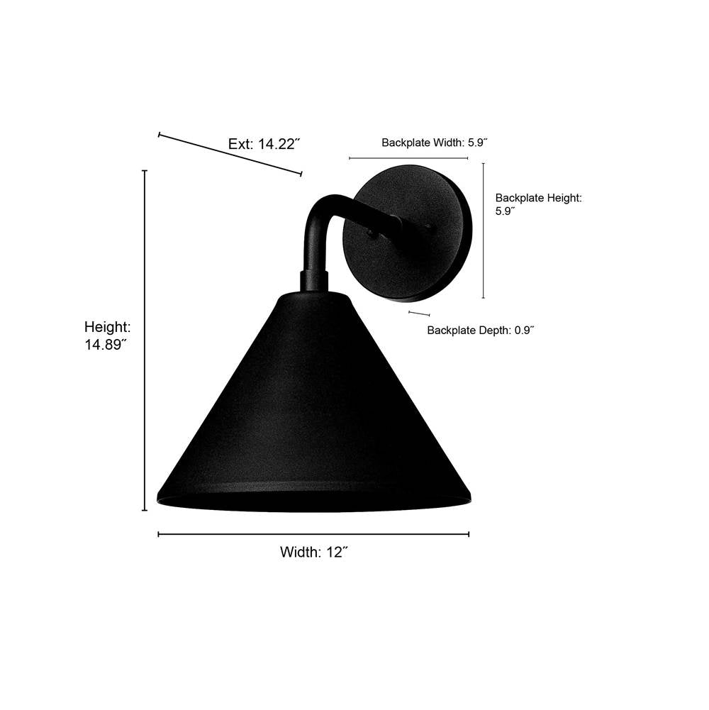 Millennium Lighting 86102-TBK Textured Black Outdoor Wall Sconce Image 2