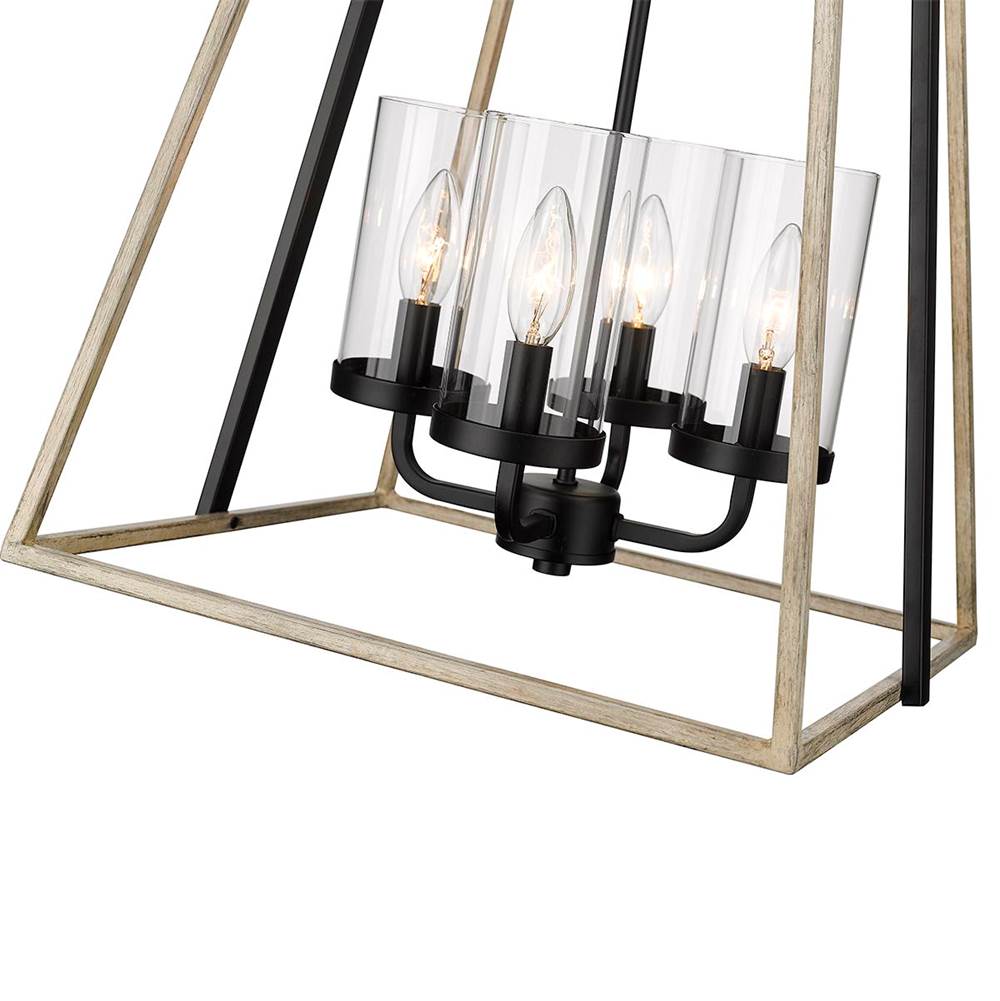 Millennium Lighting 3004-MB/GW Matte Black,Grey Wood Pendant Light Image 3