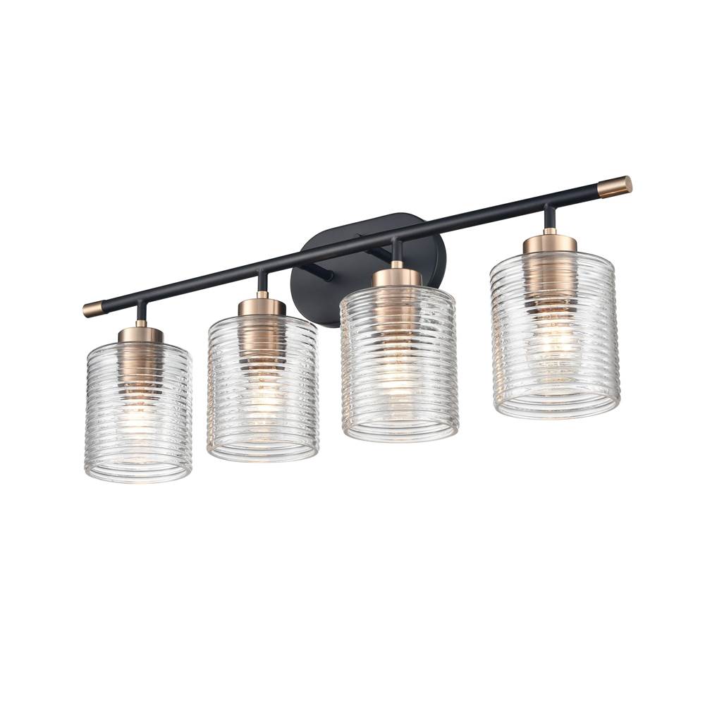 Millennium Lighting 9414-MB/MG Matte Black Modern Gold Vanity Image 2