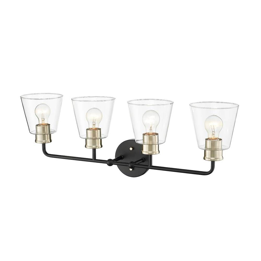 Millennium Lighting 9134-MB/MG Matte Black Modern Gold Vanity Image 2