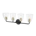 Millennium Lighting 9134-MB/MG Matte Black Modern Gold Vanity Image 2