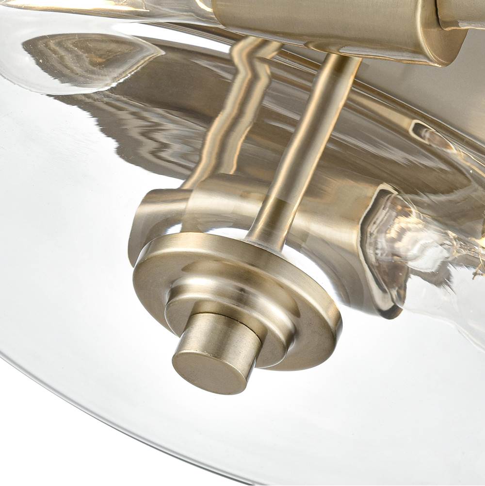 Millennium Lighting 64102-MG Modern Gold Strayhan 13'' 2-light Flush Mount - Modern Gold Image 4