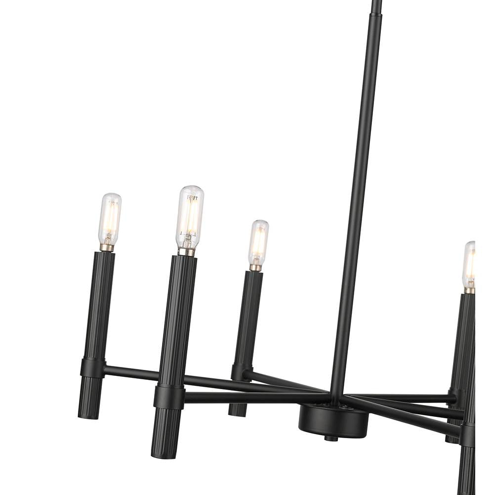 Millennium Lighting 25606-MB Matte Black Skyva 24.25'' Wide 6-light Chandelier - Matte Black Image 4