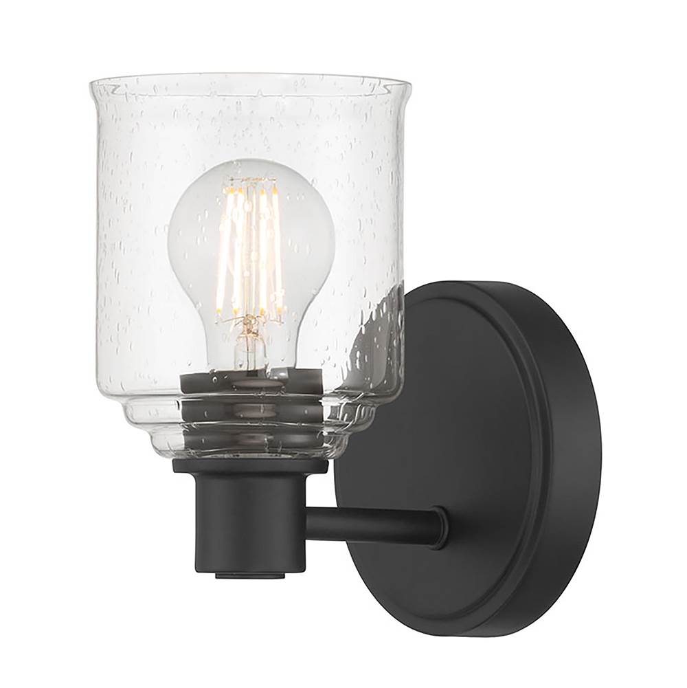 Millennium Lighting 202101-MB Matte Black Vessair 7.5'' High 1-light Wall Sconce Image 1