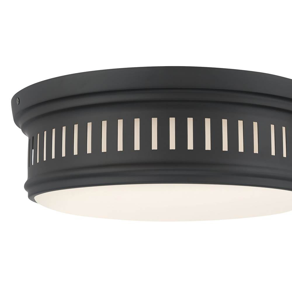 Millennium Lighting 95102-MB Matte Black Velune  14'' Wide 2-light Flush Mount Image 5
