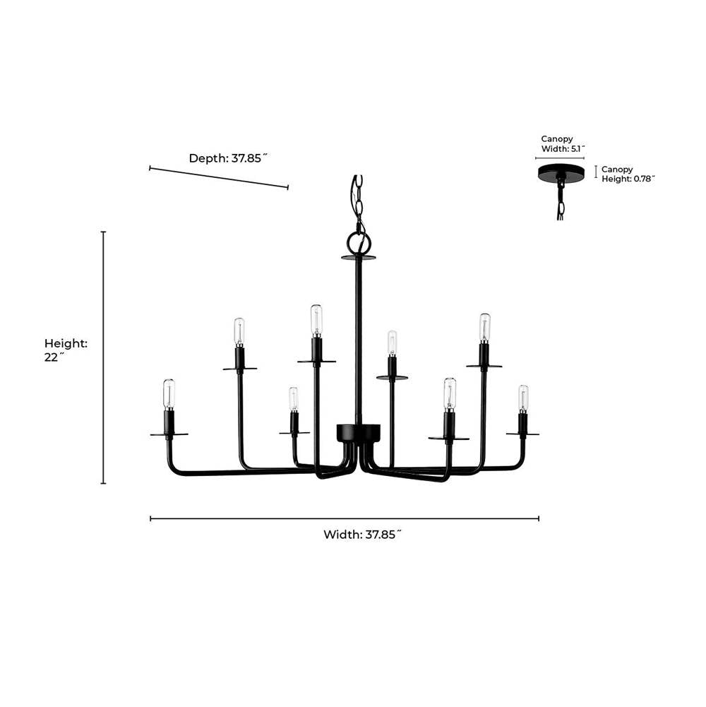 Millennium Lighting 12508-MG Modern Gold Chandelier Ceiling Light Image 3