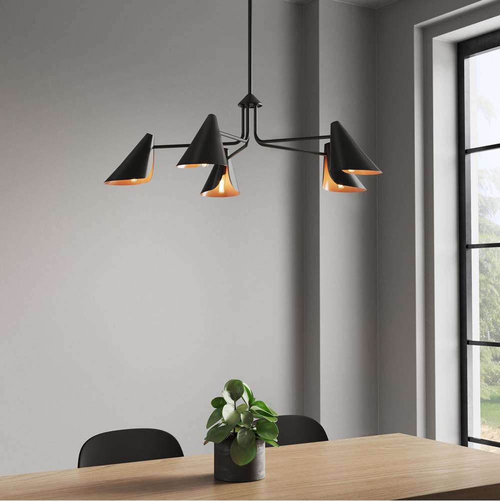 Millennium Lighting 99005-MB Matte Black Chandelier Ceiling Light Image 2