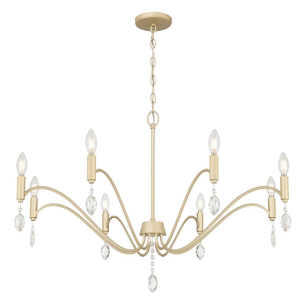 Millennium Lighting 205108-AGSI  Aureline 35.5'' Wide 8-light Chandelier Image 1