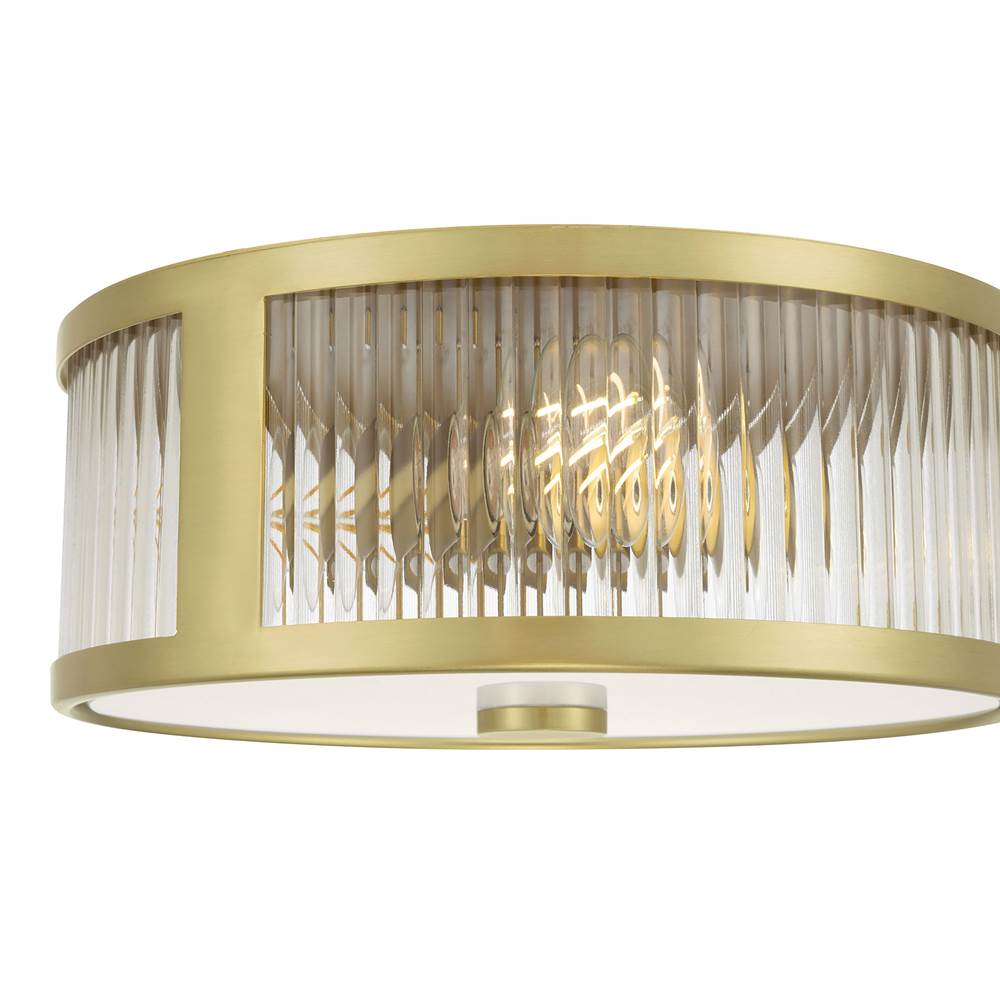 Millennium Lighting 23203-VB Vintage Brass Ardezia 11.75'' Wide 3-light Flush Mount Image 5