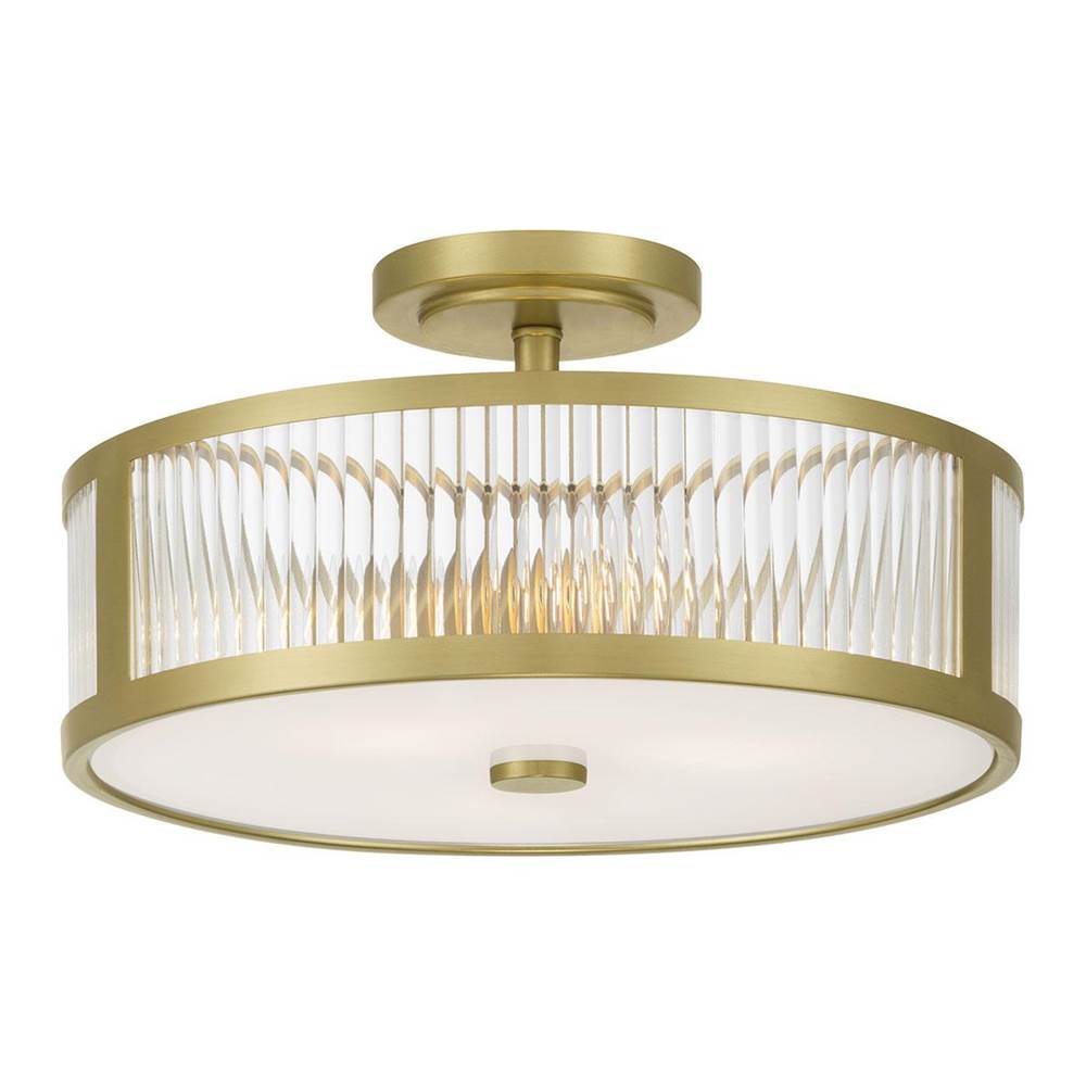 Millennium Lighting 23303-VB Vintage Brass Ardezia 15.75'' Wide 3-light Semi-flush Mount Image 8
