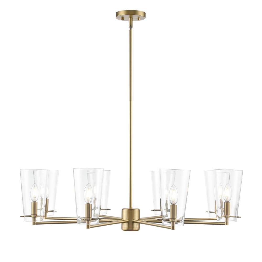 Millennium Lighting Maccan 38.75'' Wide 8-light Chandelier - Vintage Brass