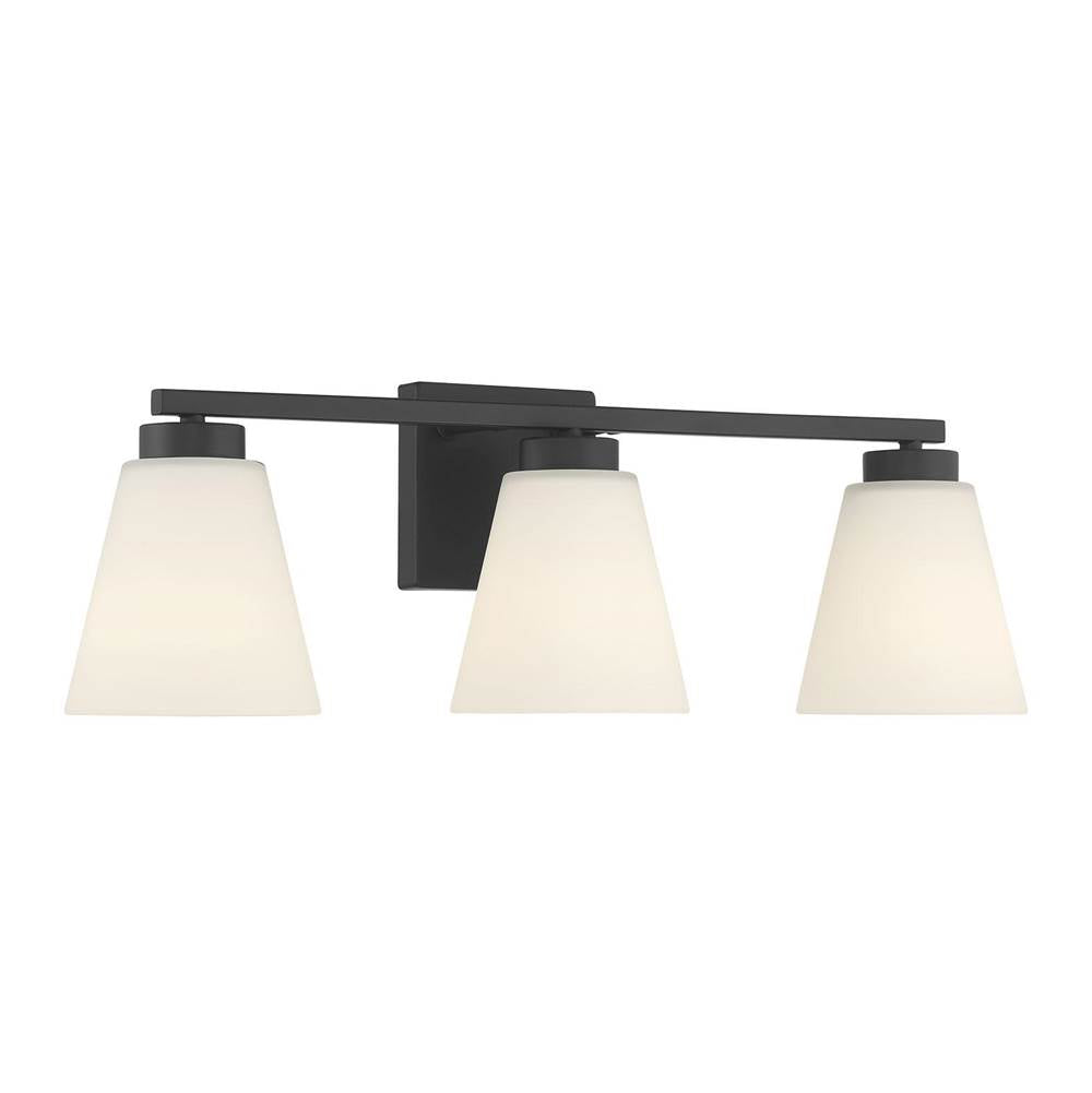 Millennium Lighting 64003WG-MB Matte Black Strayhan 22'' Wide 3-light Vanity Image 8