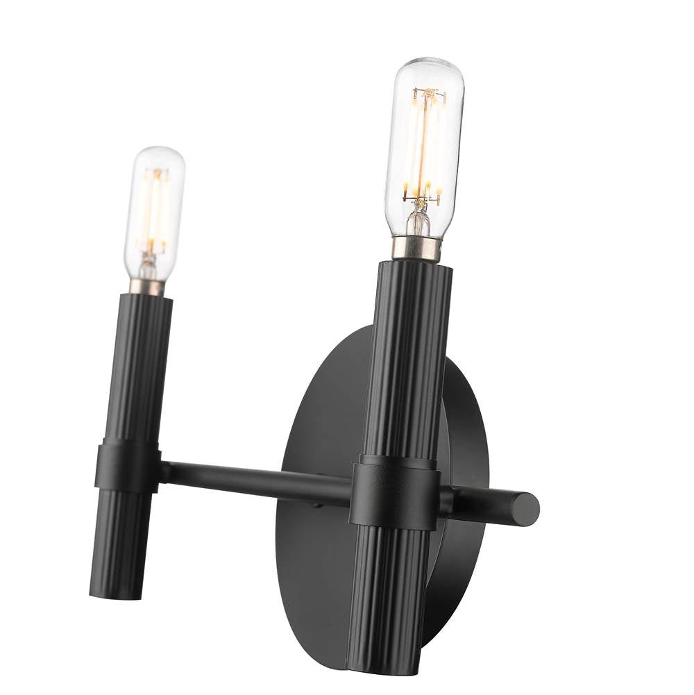 Millennium Lighting 25602-MB Matte Black Skyva 6'' High 2-light Vanity - Matte Black Image 5