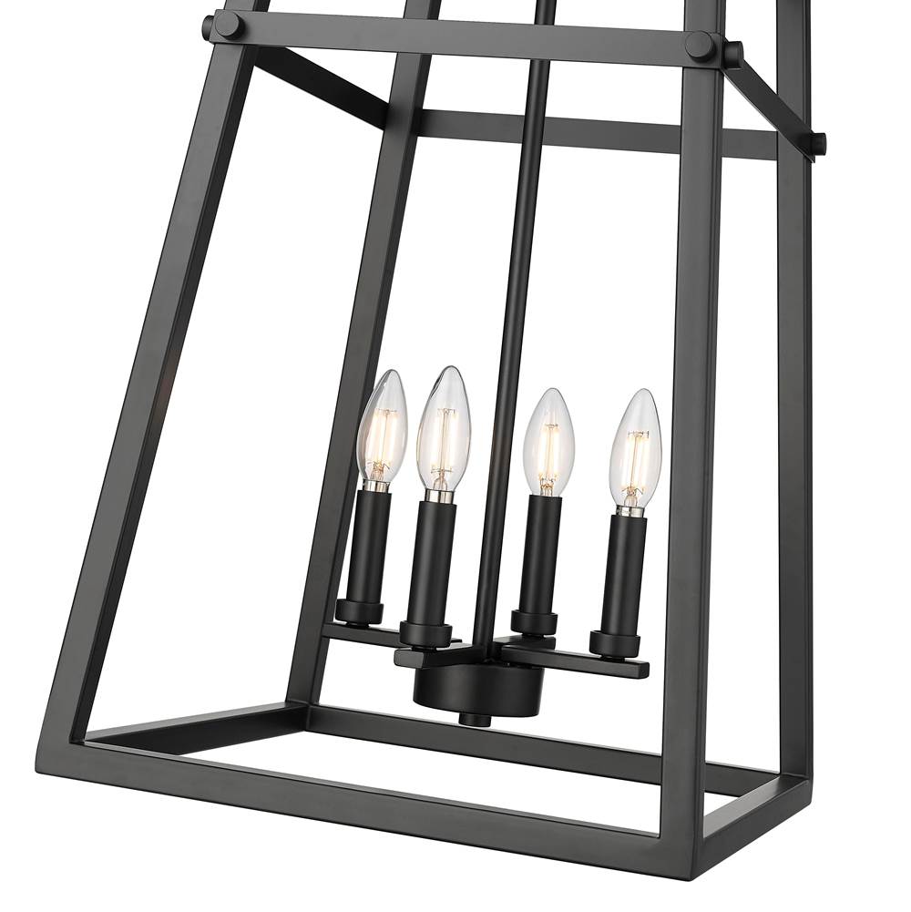 Millennium Lighting 19204-MB Matte Black Tellsa 15'' Wide 4-light Pendant - Matte Black Image 5