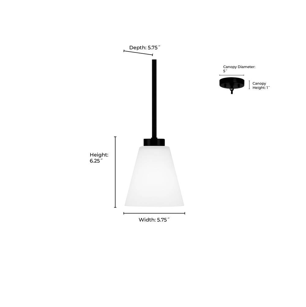Millennium Lighting 64101WG-MG Modern Gold Strayhan 5.75'' Wide 1-light Mini Pendant Image 2