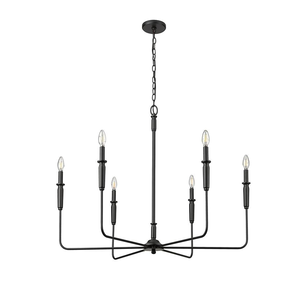 Millennium Lighting 29406-MB Matte Black Chandelier Ceiling Light Image 6