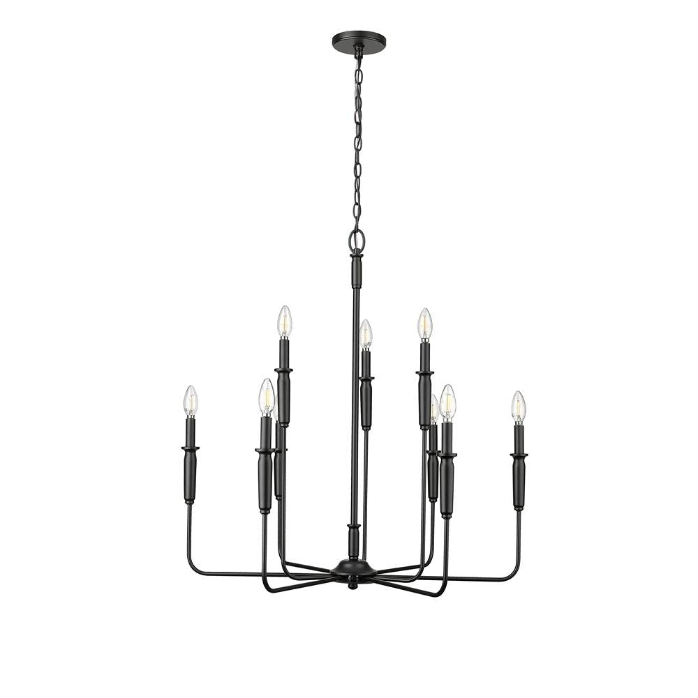 Millennium Lighting 29309-MB Matte Black Chandelier Ceiling Light Image 1