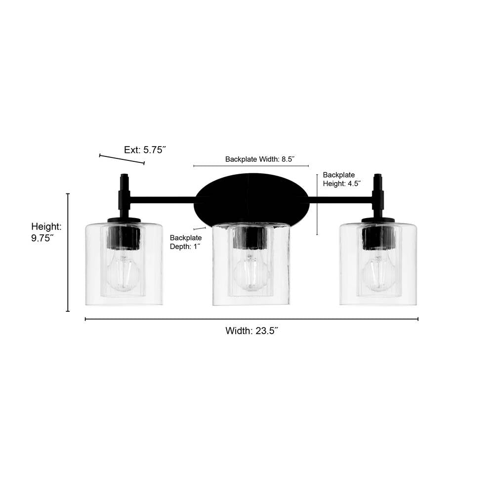 Millennium Lighting 270103-VB Vintage Brass Solventa 23.5'' Wide 3-light Vanity Image 2