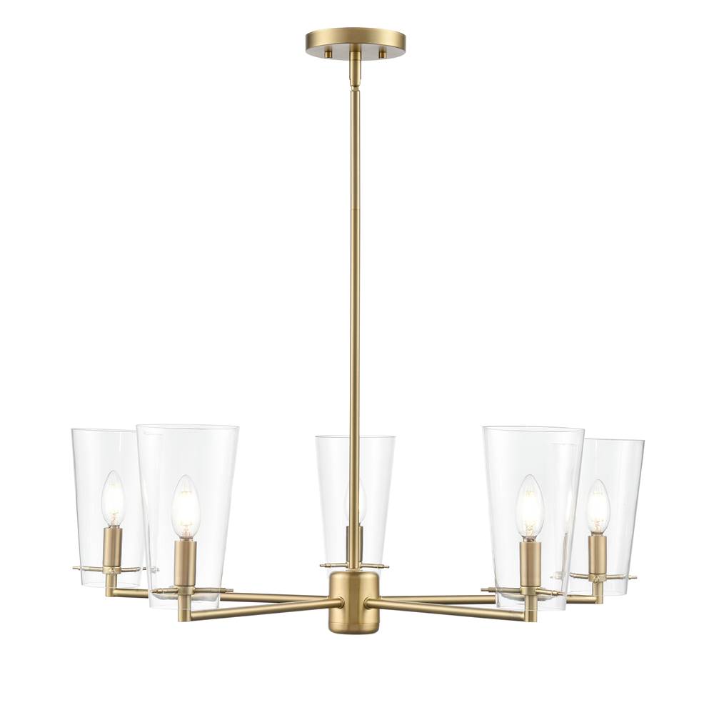 Millennium Lighting Maccan 31'' Wide 5-light Chandelier - Vintage Brass
